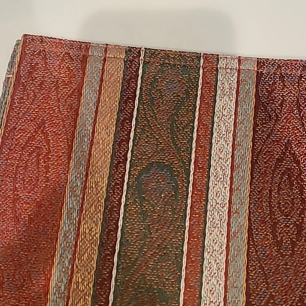 2 Fall Colored Striped Neutral Placemats
